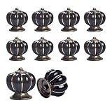 Yazer 10pcs x Pumpkin Ceramic Drawer Pulls Luxury Pulls and Knobs for Wardrobe,Kitchen,Bedroom Door,