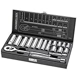 Channellock 38182メトリック18 Piece ( PC ) 3 / 8 "ドライブソケット&ラチェットセット