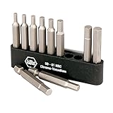 WIHA 74986 Hex Inch and Metric Power Bit Set with Holder, 10-Piece [並行輸入品]