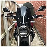 オートバイのフロントガラス 風防 ウインドスクリーン バイザー ウィンドプロテクター 風除け 雨除け 防寒対策 対応 CB125R CB 125R 2018-2023 CB250R CB 250R 2018-2022 CB300R CB 300R 2019-2023 (煙)