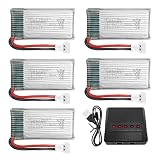 5PCS 3.7V 380mAhリチウムバッテリーパック 用の Hubsan X4 H107C H107D Syma Q11 X13 S39 HS170 TOZO Q2020 E016H WLtoys V252 V966 V911S XK A150 A100 TR-C38 AT-96 RC UAV空中写真クワッドコプタ