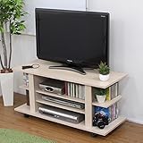 テレビ台 テレビボード ローボード キャスター付 シンプル コンパクト メープル 大型液晶テレビ対応 コーナー 置き 100cm幅 NCH3080MP