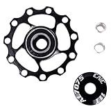 Binmer ( TM ) 11tアルミニウムジョッキーホイール自転車Rear Derailleur Pulleyガイドベアリング M ブラック