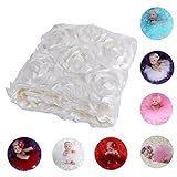 JISEN Baby Newborn Photography Prop Blanket 9D Rose Flower Photography Photo Backdrop Blanket Rug Be