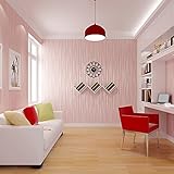 Blooming壁:不織布クラシック無地ストライプMoonlight Forest、壁紙、高品質で20.8 * 32.8 Ft = 57 Sq Ft Per Roll ピンク MF-Princess 