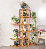 室内植物ラック竹フラワーラック多段バルコニーフラワーポットディスプレイスタンド
