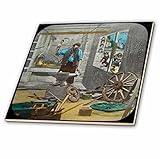 3drose Scenes from the Pastマジックランタン – Victorian Tale The Village Blacksmith No 4ヴィンテージ1890アンティーク – タ