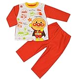 アンパンマン パジャマ あったか フリース裏起毛パジャマ 子供用 男の子 女の子 キッズ ベビー Anpanman j-ea2831 80cm レッド