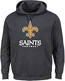 NFL New Orleans SaintsメンズOur Team長袖画面印刷フード付きフリースプルオーバー、M、チャコールヘザー