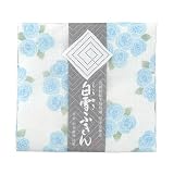 白雪ふきん 白雪友禅ふきん 薔薇／約30×40cm (ブルー)