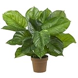 Nearly Natural 6582 Large Leaf Philodendron Decorative Silk Plant, Green by Nearly Natural
