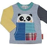 2016年 秋冬 ZOOMIC ズーミック カンガルーポケット ボアアップリケ 長袖Ｔシャツ くま・パンダ 杢グレー-パンダ◇95cm