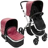 Baby Roues LeTour Lux II RASPBERRY Lightweightt Compact Stroller w/ Bassinet by Baby Roues [並行輸入品]