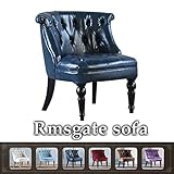 ラムズゲイトソファ　一人掛け　ブルーPUレザー TO-RM1P58K…