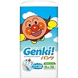 デフレに勝つ！ ネピア GENKI(ゲンキ) フィットするのにふわふわ通気 パンツ　BIG・38枚 9入（3合せ）