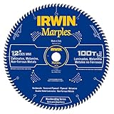 Irwin Tools 1807386 Marples Laser Cut 12-Inch 100-Tooth Triple Chip Grind Tooth Bevel Circular Saw B