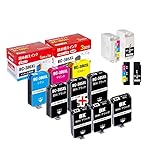 【SEASKY】 BC-385XL BC-386XL 大容量 詰め替えインク キット付 + 補充インク ボトル 顔料 黒6回分/3色カラー1回分 キヤノン対応 ISO9001認証工場