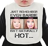 Just Remember Even Barbie Slogan ネクタイを有する有機ビブ Medium