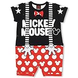 BABYDOLL（ベビードール） ディズニー サスペンダー半袖ロンパース 子供服 ベビー 80cm ミッキー
