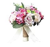 結婚式の花束写真の小道具人工花[ピンク]