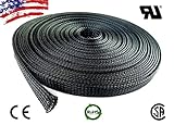 全てのサイズ&カラー用 5～100フィート 伸縮性ケーブルスリーブ 編組 チュービング LOT ブラック EXPANDABLE-TUBING