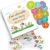 Uniqueベビーメモリーブック – キャプチャ赤ちゃんのマイルストーン、思い出、休日、モーメント、& firsts-メモリジャーナルScrapbook &フォトアルバム+無料のギフト赤ちゃんの最初5