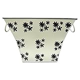 TOSCOM ZACZOO 花柄プランター入れ 白地 S 71-0039-99