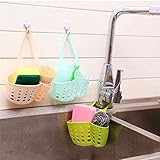Generic Green : Home Kitchen Hanging Drain Bag Basket Adjustable Storage Gadget Tool Sink Holder