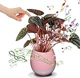 Lantch（ランチ）音楽植木鉢　スマート音楽花瓶　Bluetoothスピーカー 　音楽フラワーポット　植物をタッチして音楽が再生できる　植物ピアノ　usb充電可　底排水口あり　虹色ライト　ナイトライ