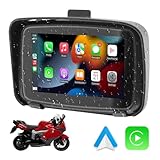 Bluetooth WiFi 5G バイク用衛星ナビ 5インチディスプレイ ポータブル防水バイクGPS スマホ接続 (A)