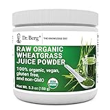 Raw Organic Wheat Grass Juice Powder - Green Super Food - 92 Minerals, 20 Amino Acids - Amazing Smooth Taste - No Gluten - Non-GMO - 5.3 oz by Dr. Berg's Nutritionals