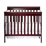 Dream On Me 4 in 1 Aden Convertible Mini Crib Cherry [並行輸入品]