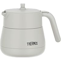 サーモス 真空断熱ティーポット ストレーナー付き 450ml ライトグレー TTE-450 LGY
