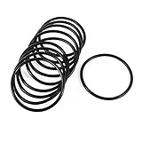 uxcell 油圧式　熱交換器　フォークシール　ラバー　オイル　シール　ガスケット　10枚入り　 63mmの外径