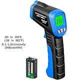 HoldPeak Laser Infrared Thermometer, HOLDPEAK 981A Non-Contact Laser IR Temperature Gun Instant-read