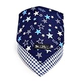 赤ちゃんにやさしい安心スタイ・ビブ・よだれかけ（ハンカチ・日本製）　スターライトプラネット(ネイビー)　B0401900