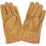 【エースグローブ】 現場系女子 牛床革外縫い内綿 アンバー Sサイズ AG2556