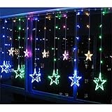 Jimeng　LED星イルミネーションライト　屋内外装飾用　ガーデン、ホームズ、結婚式、クリスマスパーティー　飾りスター　カラフル