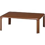 不二貿易(Fujiboeki) ローテーブル 折りたたみテーブル 幅105×奥行75×高さ33~38cm ミディアムブラウン 高さ調節 軽量 10037