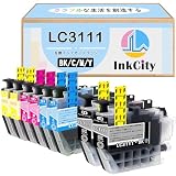 【InkCity】ブラザー用LC3111互換インクカートリッジ【BK/C/M/Y各2本 合計8本】大容量【純正併用可能/高精彩・高発色/ICチップ残量表示/安心サポート】DCP-J572N、DCP-J577N、DCP-J587N、DCP-J972N 、DCP-J978N-W/B、DCP-J987N-W、MFC-J893N、MFC-J738DN/DWN、MFC-J998DN/DWNなど利用可能