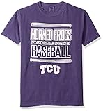 NCAA TCU Horned Frogs Baseball Bats半袖快適カラーTシャツ、ミディアム、グレープ