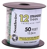 建物ワイヤ、THHN、12 AWG、グリーン、50 ft