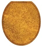 Toilet Tattoos TT-1115-R Caramel Sponge Decorative Applique for Toilet Lid, Round [並行輸入品]