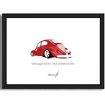 Amazon.co.jp: ポスター ビンテージカーポップアート アメ車 A4額入り
