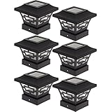 Westinghouse Hilltop 20 Lumens Solar Fence Post Cap Lights (Black, 6 Pack) [並行輸入品]