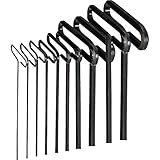 Eklind 33610 10ピース6 "シリーズ標準グリップ六角t-keys Set withポーチ、サイズ: 3 / 32 " – 3 / 8 "