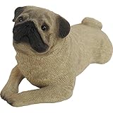 High Quality Sculpture, Small, Lying Fawn Pug