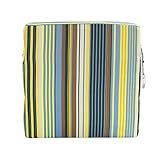 Zicac 座布団 高さが変わるクッション 食事用 4色 取り外し便利 麻布 密度の高いスポンジ 子供用シートクッション 様々な椅子に適用 2歳以上キッズに利用可能 ストライプ 4 小