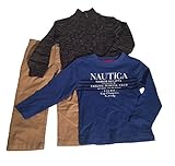 Nauticaベビー男の子3ピースセット、セーター/シャツ/パンツ カラー: グレー