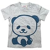 《初夏盛夏対応》 GARACH(ギャラッチ) カラーチップ天竺PANDA半袖Tシャツ 80cm /Mg NO.AH-1621302